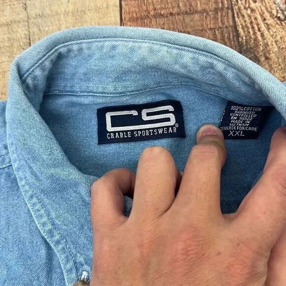 Florida Gators Denim Button Down Shirt- Crable Sportswear - Picture 3 of 5